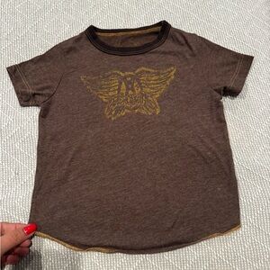 Rowdy Sprout Brown Aerosmith band tee